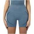 thumbnail image 2 of AXXD Blue Gym Shorts Women Summer High Waisted Seamless Shaping Shorts Comfy Breathable Fabric Shapewear Mother's Day, 2 of 9