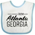 thumbnail image 3 of Inktastic From Atlanta Georgia in Black Distressed Text Boys or Girls Baby Bib, 3 of 4