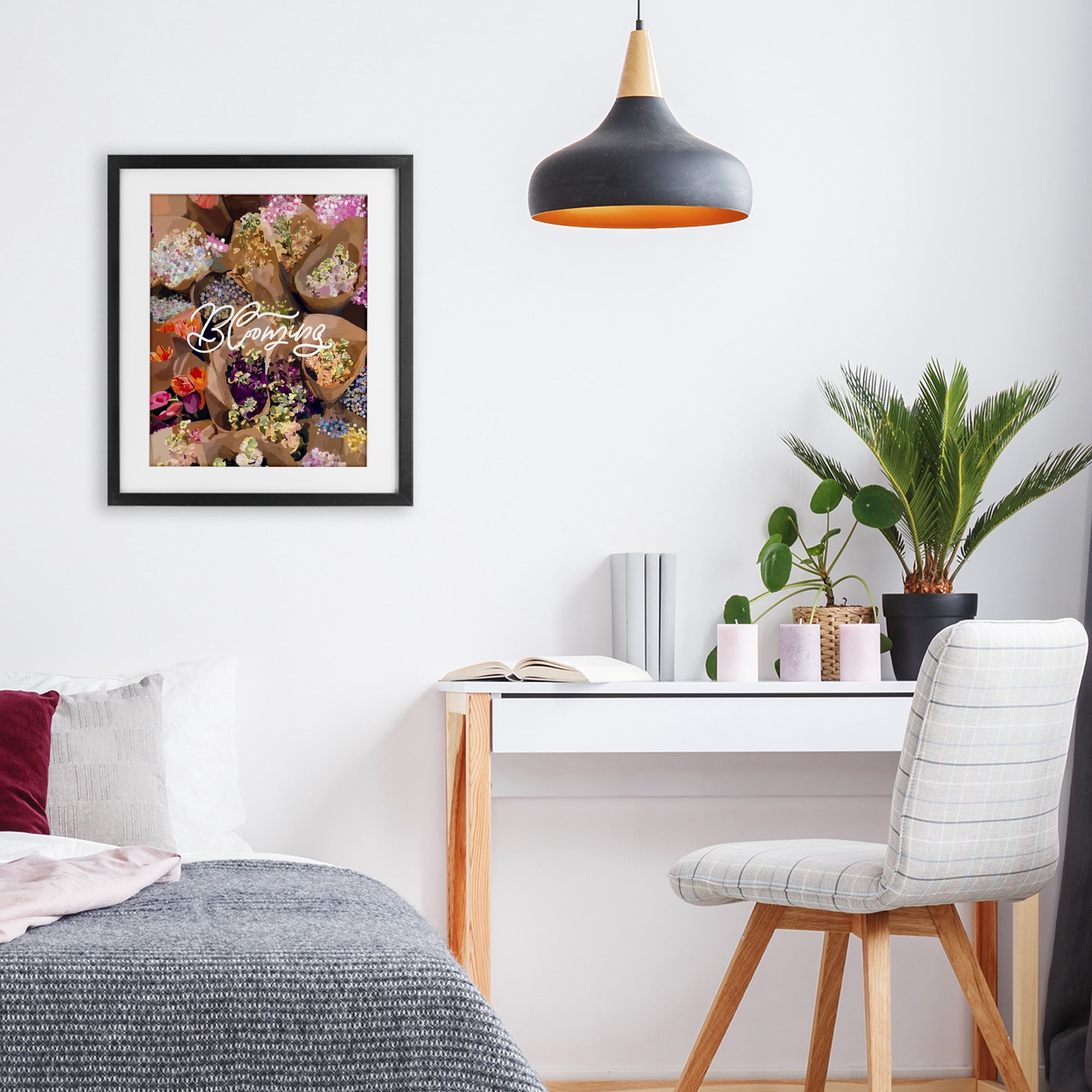 Stupell Industries Blooming Spring Bouquets Black Framed Print Under Glass, design by Amelia Noyes