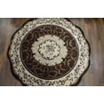 thumbnail image 4 of Rug Legend TWIST Free Shape 3D Hand Carved Traditional Oriental 5x5 Round 3375, 4 of 5