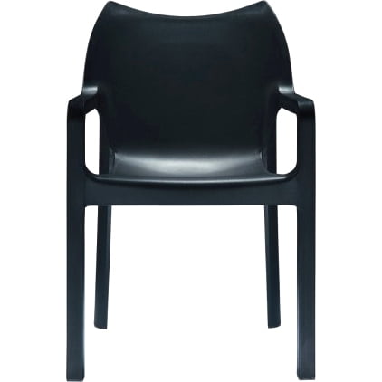 Compamia Diva Resin Outdoor Dining Arm Chair Black