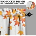 thumbnail image 6 of Fall Kitchen Curtains, Thanksgiving Fall Window Curtains Tier and Valance Set Fall Decorations for Home, Autumn Kitchen Valances Rod Pocket Fall Decor, 54" x 18" Valance, 27" x 36" Tier, 3 Panel Set, 6 of 6