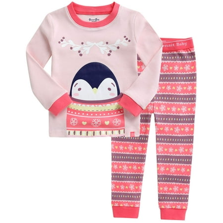 

VAENAIT BABY Kids Boys Girls Sleepwear Pajama 2pcs Set Snug Penguin 4-5T/L