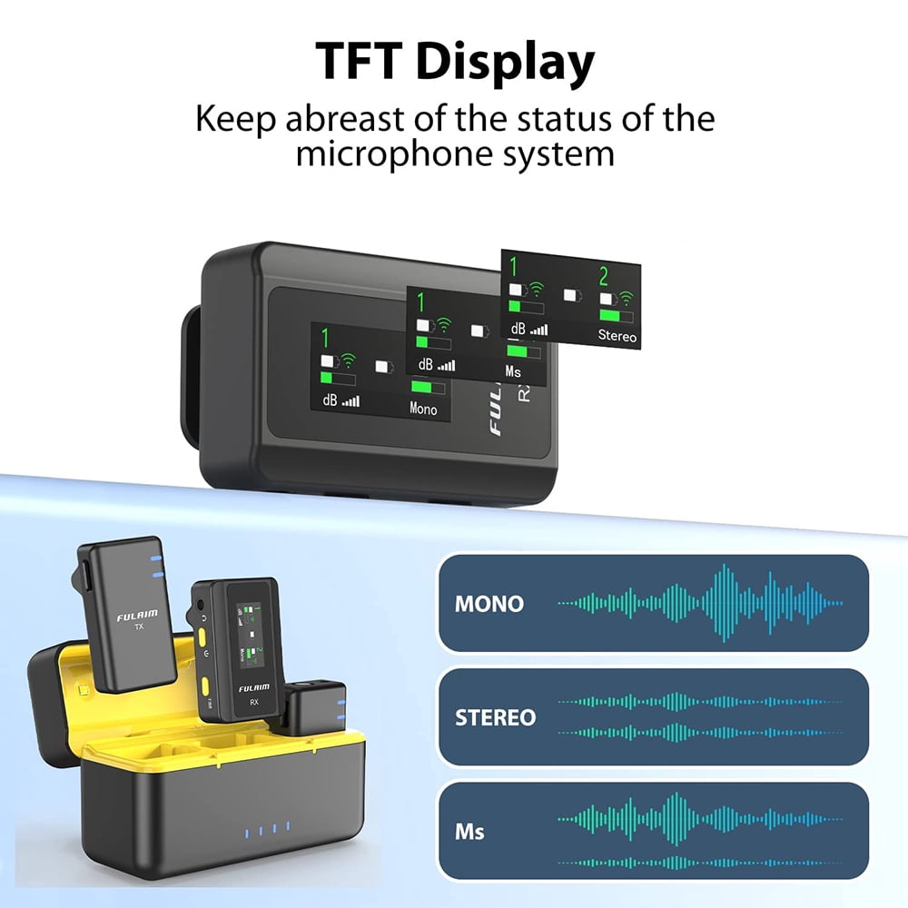 Dadypet Wireless Lavalier Microphone System for Clear Audio Recording, Microphones for Presentations and Interviews