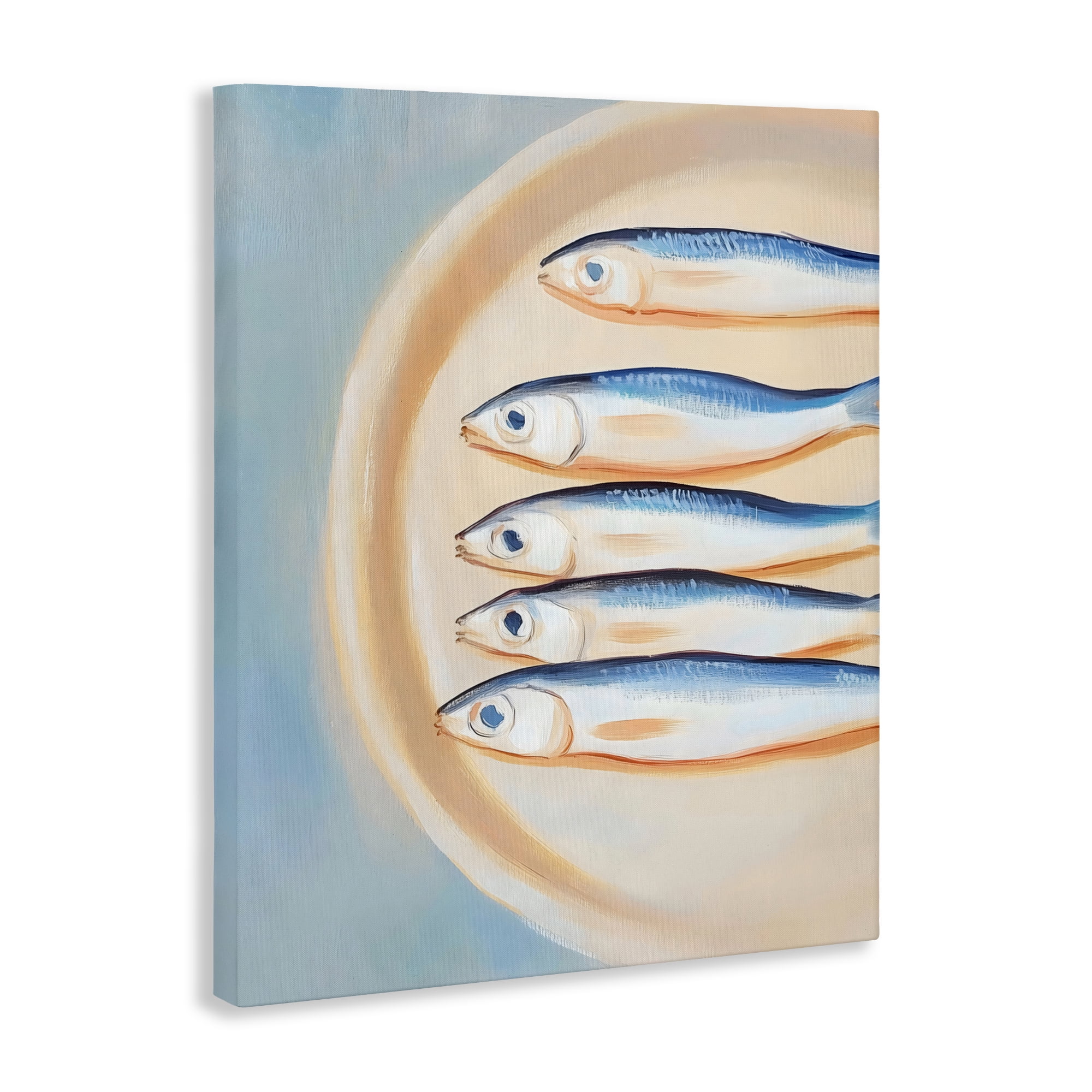 Stupell Industries Plate of Sardines Canvas Wall Art, design by The Prints Vibe