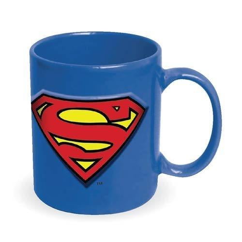SUPERMAN LOGO ENAMELWARE MUG DC COMICS 07576 BRAND NEW 20 OUNCES 