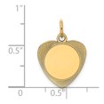thumbnail image 2 of Finest GoldXM207-18 14K Yellow Gold Etched .018 Gauge Engravable Heart Disc Charm, 2 of 3