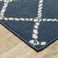 thumbnail image 3 of Oriental Weavers Meridian 4295B - Machine Woven Area Rug - 6'7" x 9'6" - in Navy/ Ivory - Coastal Style Patio, Deck, Porch, Mud Room Rug, 3 of 9