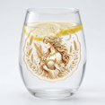 thumbnail image 5 of SLYNSHome Stemless Wine Glass With Vintage Embroidery Style, Astrology Horoscope Printed Glass Cup,Drinkware Gift For Home Bar, 5 of 7