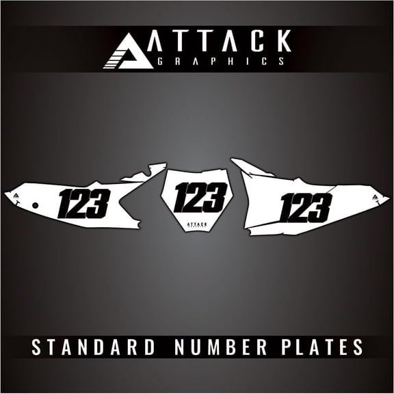 Attack Graphics Number Plate Backgrounds for KTM 450 SMR 2024
