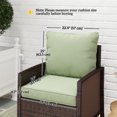 thumbnail image 3 of Outsunny Outdoor Chair Cushions with Backrest for Garden Furniture, Green, 3 of 10