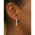thumbnail image 3 of Gold Hoop Earrings for Women, Dainty 14k Gold Plated Huggie CZ Diamond Dangle Drop Earrings, 3 of 12