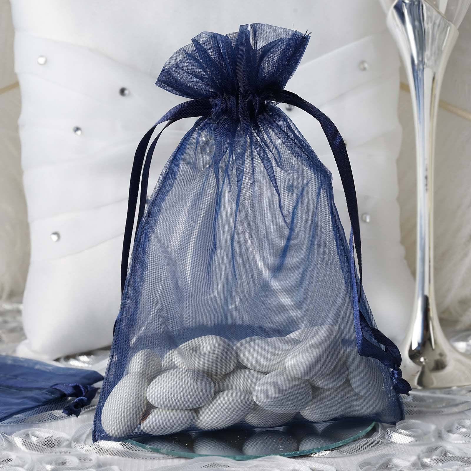 Efavormart 50PCS Organza Gift Bag Drawstring Pouch for Wedding Party