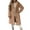 Khaki, variant on Womens Winter Fuzzy Long Coat Button Down Lapel Warm Plush Overcoat Sherpa Jackets