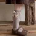 thumbnail image 4 of Girls Knee High Socks with Bow Detail, Soft Stretchable School & Daily Wear Socks for Toddlers and Youth in Assorted Cute Patterns, 4 of 6
