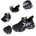 thumbnail image 6 of Boys Running Sneakers Fashion Color Block Pattern Knit Mesh Kids Basketball Athletic Shoes Chunky Cushioning Tennis Shoes White 2 Big Kid, 6 of 6