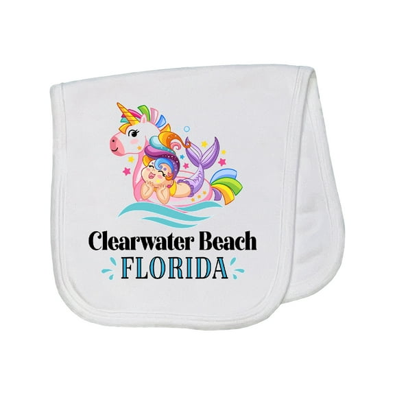 Inktastic Clearwater Beach Florida Baby Burp Cloth