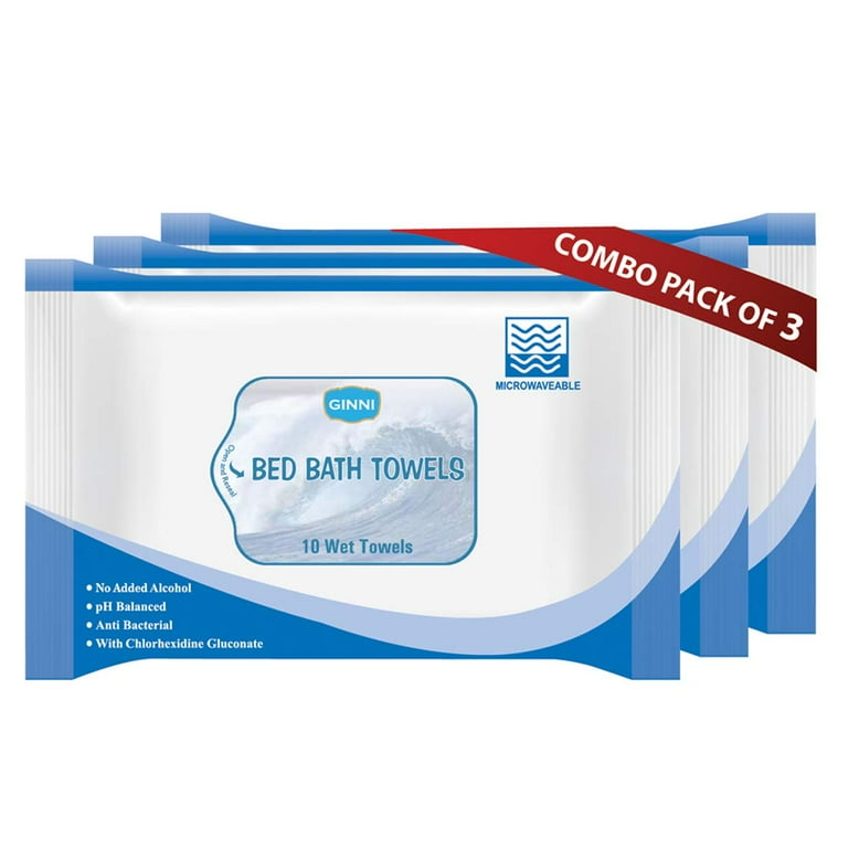 Ginni Hygiene Bed Bath Towel Big Wet Wipes For Adults Patients