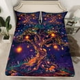 thumbnail image 2 of Castle Fairy Kawaii Magical Mushroom Twin Sheet Sets 3pcs for Child Teenagers,Chic Floral Tree Twin Fitted Sheet Microfiber,Cartoon Fairy Tale Plants Breathable Flat Sheet,Luxury Bedroom Decor, 2 of 7