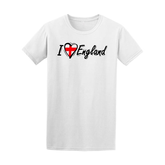 I Love England T-Shirt Men -Image by Shutterstock, Male x-Large