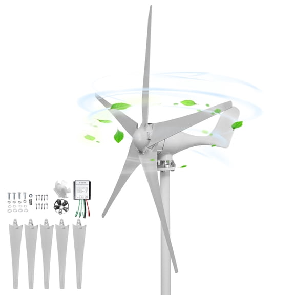 Wind Turbine Generator Kit - Powerful High Efficiency with Low Start-up Speed, Weather-Resistant & Easy to Install for Home & Industrial Energy