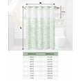 thumbnail image 6 of No Hook Shower Curtain with Snap in Liner, Sage Green Floral Plants Pattern Hotel Shower Curtains for Bathroom, Washable Shower Curtain Liner Set with Mesh Top Window, 60"x72", 6 of 6