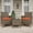 Brown + Orange, variant on IdealHouse 3 Piece Patio Furniture Set, Rattan Outdoor Furniture with 2 Chairs & Coffee Table, Modern Outdoor Seating Conversation Bistro Set for Garden Backyard Porch (Black and Beige)
