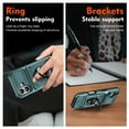 thumbnail image 7 of Armor Case for iPhone 17 with Hidden Credit Card Slot [360° Rotatable Ring Holder Stand Magnetic Kickstand][Support Car Mount]Shockproof Phone Case For iPhone 17,Green, 7 of 7