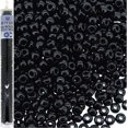 thumbnail image 1 of Perles de Semences Rondes YWC Taille 8/0 Tube 22g Opaque Noir, 1 of 4