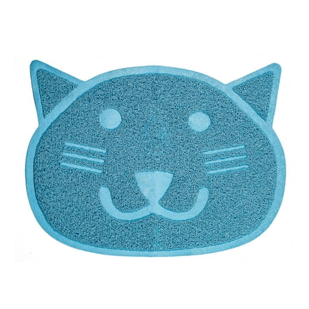 UPC: 0742797778426 | Fresh Step Blue Cat Shaped Litter Trapper Keeper Mat
