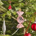 thumbnail image 4 of Árbol de Navidad con colgante de caramelo de plástico para decoración interior familiar (oro rosa) JShteea Libre de BPA, 4 of 5