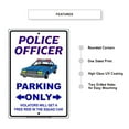 thumbnail image 2 of Police Officer Parking Only Violators Will Get Caution Novelty Notice Unique Aluminum Metal Sign 18"x24", 2 of 5
