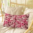 thumbnail image 4 of Valentine's Day Pillow Covers, Linen Long Throw Pillow Case, Romantic Watercolor Love Pink Plaid Beige Holiday Pillow Protector Decorative Cushion Cover for Living Room/Bedroom 20" x 26", 4 of 8