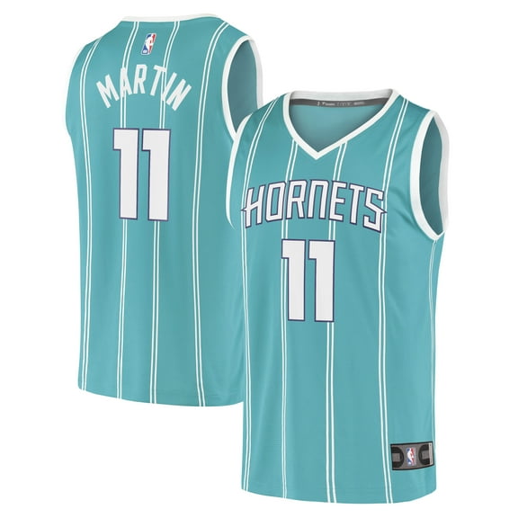 Men's Fanatics Cody Martin Teal Charlotte Hornets Fast Break Replica Jersey - Icon Edition