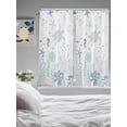 thumbnail image 4 of Living Room Curtains 72 Inches length, Coastal Window Treatment Curtain Drapes, Turquoise Blue Turtle Starfish Coral Jellyfish Light Filtering Drapes for Bedroom Laundry Room, 52"x72", 2 Panels, 4 of 7