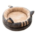 thumbnail image 1 of Indoor Circular Cat Bed With Cat Ears And Tail Design Suitable For All Seasons Portable Cat Slip Base Soft And Warm Washable, 1 of 5