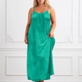 thumbnail image 4 of Glisme Casual Dresses For Women Plus Size Dress Sleeveless Loose Backless Maxi Robe Housecoat Wear Summer Outfit Mint Green Sundress Party Dresses, 4 of 6