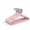 Pink, variant on 100 Metal Wire Non Slip Clothes Hangers, Black, Space Saving 15.7 Inch Triangle Design for Closet and Dorm