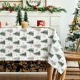 thumbnail image 4 of Horaldaily Christmas Tablecloth 60×104 Inch Rectangular, Christmas Pine Tree Green Washable Table Cover for Party Picnic Dinner Decor, 4 of 6