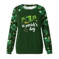 thumbnail image 5 of St. Patrick's Day Shirts for Women Funny Crewneck Sweatshirt Shamrock Graphic Shirts Raglan Long Sleeve Tops Irish Pullover, 5 of 5