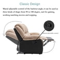 thumbnail image 6 of Nathaniel Home Manual Single Recliner Chair, PU Leather Upholstered Couch Sofa, Tufted Reclining Sofa, Plush Scoop Theater Seating, Lounge Chair for Living Room, Beige, 6 of 7
