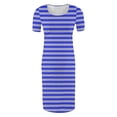 thumbnail image 4 of Robe de Maternité pour Femmes, Style Mi-Mollet Plissé à Imprimé avec Manches Courtes et Encolure Ronde, Mélange Polyester-Spandex, Coupe Confortable Extensible, Idéale pour les Séances Photo de Grossesse Ou les Occasions Formelles, 4 of 6
