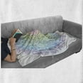 thumbnail image 6 of Ethnic Soft Flannel Fleece Throw Blanket, Mandala Round with Geometry Element Metatron Cube Alchemy Theme, Cozy Plush for Indoor and Outdoor Use, 60" x 80", Multicolor, by Ambesonne, 6 of 6