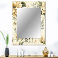 thumbnail image 1 of Designart "Simplistic Victorian Elegance I" Floral Wall Mirror, Printed White Wall Mirror, Traditional Bathroom Wall Mirror, Decorative Floral Mirror - 30x40 Inch, 1 of 5