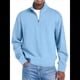 thumbnail image 1 of Sudadera Informal de Larga con Cuello Alto y Cremallera de un Cuarto para Hombre Azul 4XL, 1 of 9