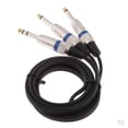 thumbnail image 1 of Cobre 1 / 4inch 6.35mm TRS Estéreo A Doble Cable de sonido De 1/4 '' Y Divisor Y Cable de sonido Hugo TRS estéreo a doble TS mono, 1 of 8