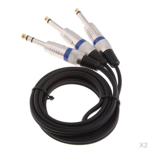 Cobre 1 / 4inch 6.35mm TRS Estéreo A Doble Cable de sonido De 1/4 '' Y Divisor Y Cable de sonido Hugo TRS estéreo a doble TS mono
