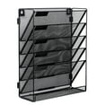 thumbnail image 2 of EasyPAG Mesh 5-Tier Hanging Wall Mount File Organizer Desk File Holder Vertical Mail Paper Folder Rack with Bottom Tray for Office Home, Black, 2 of 7