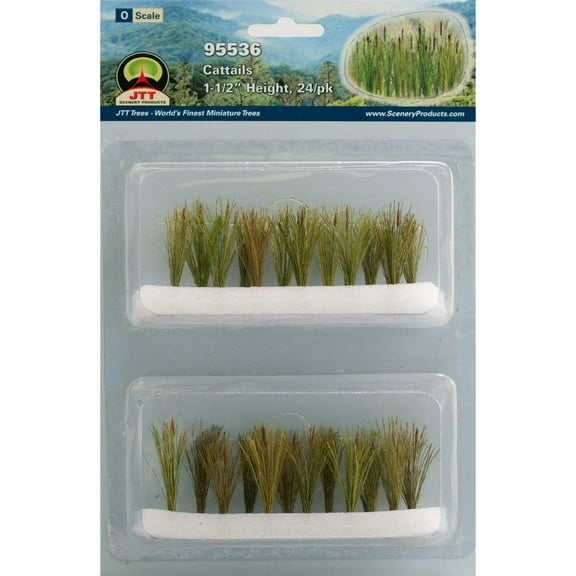 JTT Scenery Products O Cattails 1.5 tall 24 JTT95536 O Scenic Materials