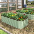 thumbnail image 3 of VEIKOUS 8'x 4'x 2' Metal Raised Garden Bed, Many-in-1 Modular 8x4x2 ft Galvanized Planter Box, Cyan, 3 of 11